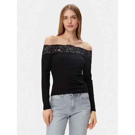 Morgan Bluzka 251-THEODOR Czarny Slim Fit ze sklepu MODIVO w kategorii Bluzki damskie - zdjęcie 182631731
