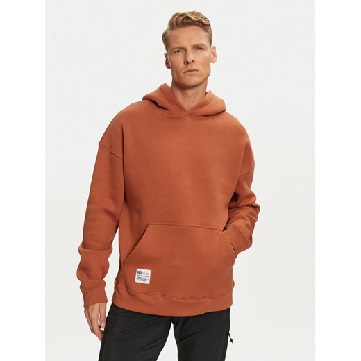 Alpha Industries Bluza 146336 Brązowy Regular Fit ze sklepu MODIVO w kategorii Bluzy męskie - zdjęcie 182631733