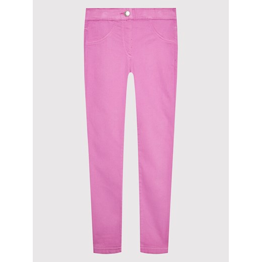 United Colors Of Benetton Spodnie materiałowe 4AU0CE00Q Różowy Skinny Fit ze sklepu MODIVO w kategorii Spodnie dziewczęce - zdjęcie 182631740