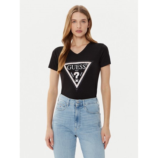 Guess T-Shirt W5RI21 J1314 Czarny Regular Fit ze sklepu MODIVO w kategorii Bluzki damskie - zdjęcie 182631744