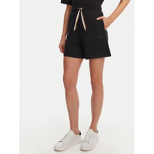 BOSS Szorty piżamowe Cp Stripe_Shorts 50539981 Czarny Relaxed Fit ze sklepu MODIVO w kategorii Piżamy damskie - zdjęcie 182631763