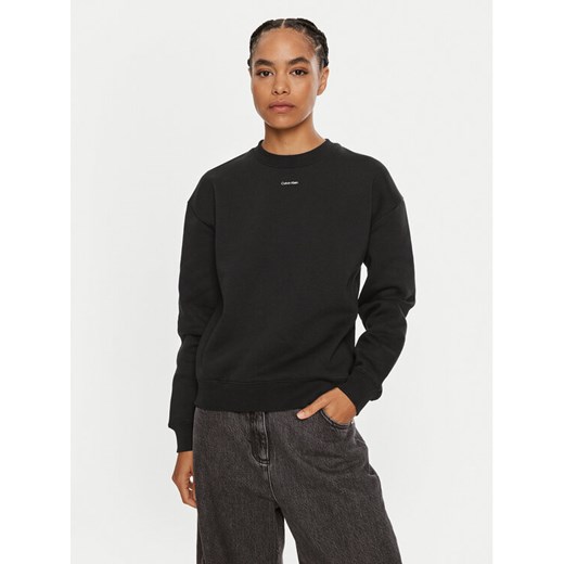 Calvin Klein Bluza Nano Logo K20K208329 Czarny Regular Fit ze sklepu MODIVO w kategorii Bluzy damskie - zdjęcie 182631782