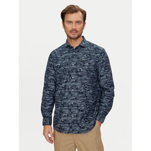 Guess Koszula Collins M4YH80 WGF50 Granatowy Regular Fit ze sklepu MODIVO w kategorii Koszule męskie - zdjęcie 182631794