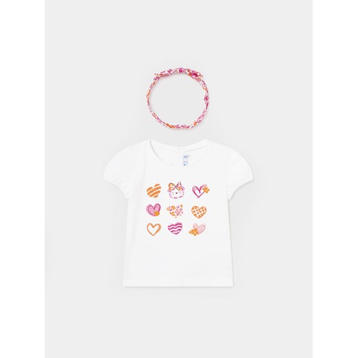 Mayoral T-Shirt 1007 Biały Regular Fit ze sklepu MODIVO w kategorii Koszulki niemowlęce - zdjęcie 182631871