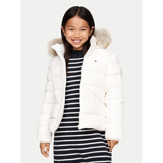 Tommy Hilfiger Kurtka puchowa Essential KG0KG07399 M Biały Regular Fit ze sklepu MODIVO w kategorii Kurtki dziewczęce - zdjęcie 182632093