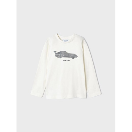 Mayoral Bluzka 4.018 Écru Regular Fit ze sklepu MODIVO w kategorii T-shirty chłopięce - zdjęcie 182632111