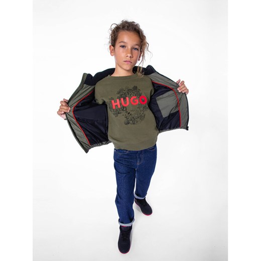 Hugo Bluza G25150 S Khaki Regular Fit ze sklepu MODIVO w kategorii Bluzy dziewczęce - zdjęcie 182632154