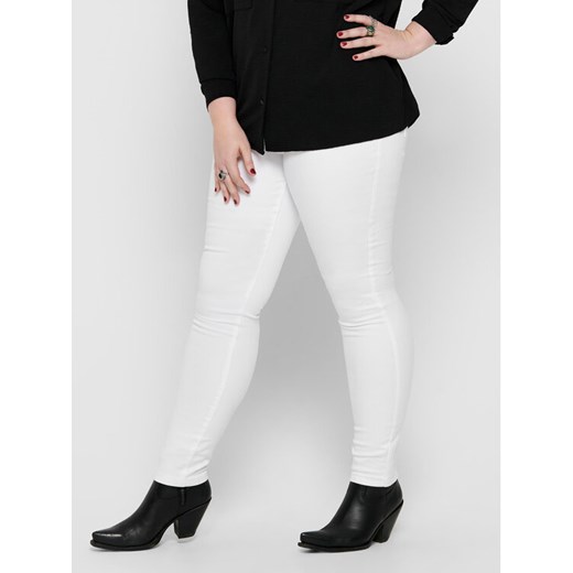 ONLY Carmakoma Jeansy 15197368 Biały Skinny Fit ze sklepu MODIVO w kategorii Jeansy damskie - zdjęcie 182632184