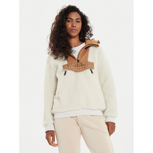 Napapijri Polar Seline NP0A4HYO Écru Relaxed Fit ze sklepu MODIVO w kategorii Bluzy damskie - zdjęcie 182632190