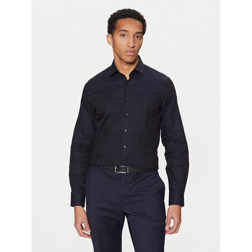 Calvin Klein Koszula K10K113840 Granatowy Slim Fit ze sklepu MODIVO w kategorii Koszule męskie - zdjęcie 182632210