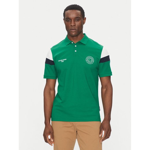 Hechter Paris Polo Pique X-Tech 74026 151929 Zielony Regular Fit ze sklepu MODIVO w kategorii T-shirty męskie - zdjęcie 182632232