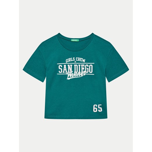 United Colors Of Benetton T-Shirt 3096C10LG Zielony Regular Fit ze sklepu MODIVO w kategorii T-shirty chłopięce - zdjęcie 182632242