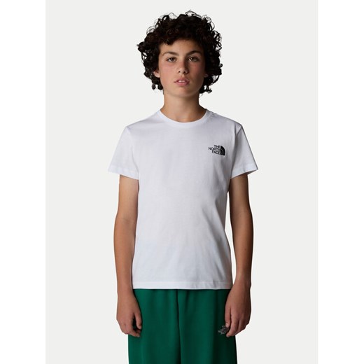 The North Face T-Shirt Redbox NF0A89VT Biały Regular Fit ze sklepu MODIVO w kategorii T-shirty chłopięce - zdjęcie 182632250