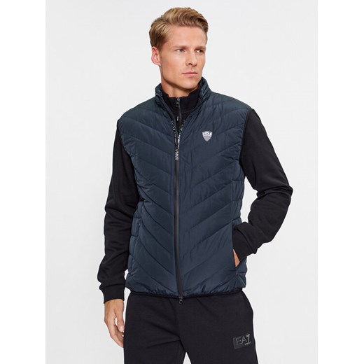 EA7 Emporio Armani Kamizelka 8NPQ02 PNE1Z 1578 Granatowy Regular Fit ze sklepu MODIVO w kategorii Kamizelki męskie - zdjęcie 182632272
