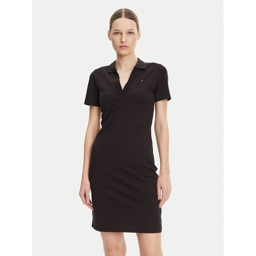 Tommy Hilfiger Sukienka codzienna WW0WW42567 Czarny Slim Fit ze sklepu MODIVO w kategorii Sukienki - zdjęcie 182632322