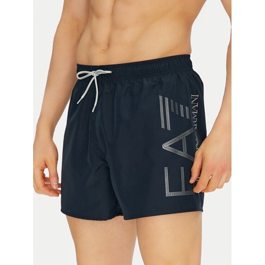 EA7 Emporio Armani Szorty kąpielowe 7M000550 AF14497 MB010 Granatowy Regular Fit ze sklepu MODIVO w kategorii Kąpielówki - zdjęcie 182632332