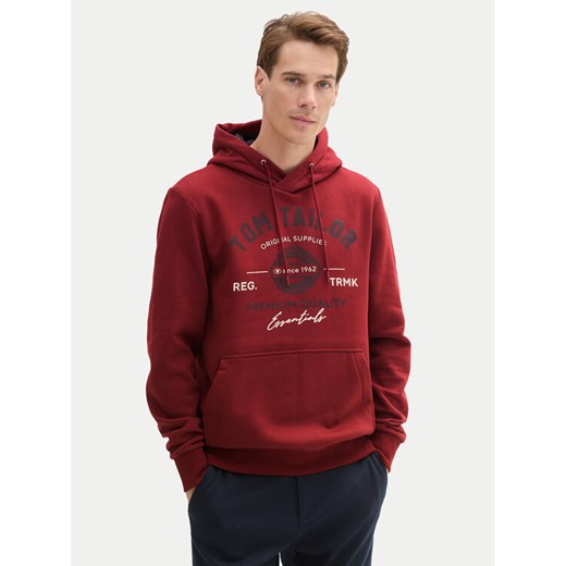 Tom Tailor Bluza 1043292 Czerwony Regular Fit ze sklepu MODIVO w kategorii Bluzy męskie - zdjęcie 182632360