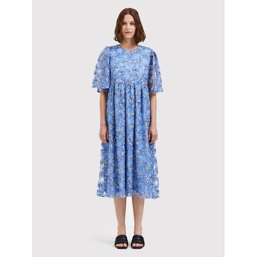 Selected Femme Sukienka koktajlowa Justine 16085467 Niebieski Loose Fit ze sklepu MODIVO w kategorii Sukienki - zdjęcie 182632380