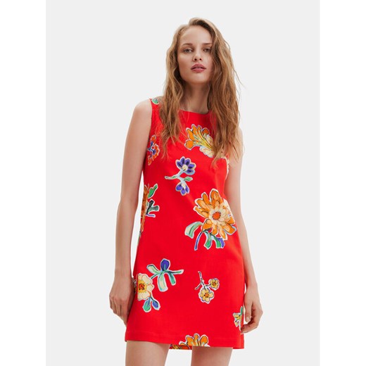 Desigual Sukienka codzienna 23SWVW70 Czerwony Slim Fit ze sklepu MODIVO w kategorii Sukienki - zdjęcie 182632392