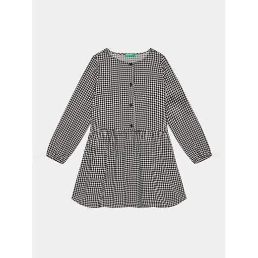 United Colors Of Benetton Sukienka codzienna 4XQNCV01F Czarny Regular Fit ze sklepu MODIVO w kategorii Sukienki dziewczęce - zdjęcie 182632401