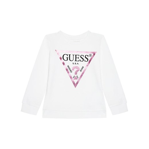 Guess Bluzka K84I18 K8HM0 Biały Regular Fit ze sklepu MODIVO w kategorii Bluzki dziewczęce - zdjęcie 182632434