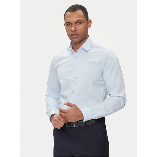 Calvin Klein Koszula Geometric Print K10K112609 Niebieski Slim Fit ze sklepu MODIVO w kategorii Koszule męskie - zdjęcie 182632481