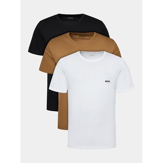 Boss Komplet 3 t-shirtów Tshirt Rn 3P Classic 50475284 Beżowy Regular Fit ze sklepu MODIVO w kategorii T-shirty męskie - zdjęcie 182632521