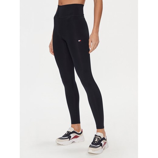 Tommy Hilfiger Legginsy Essentials Flag WW0WW41083 Granatowy Slim Fit ze sklepu MODIVO w kategorii Spodnie damskie - zdjęcie 182632542