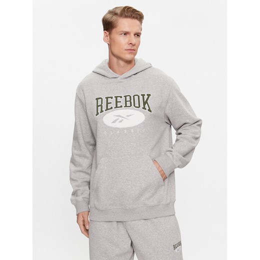 Reebok Bluza Archive Essentials IM1529 Szary Regular Fit ze sklepu MODIVO w kategorii Bluzy męskie - zdjęcie 182632601