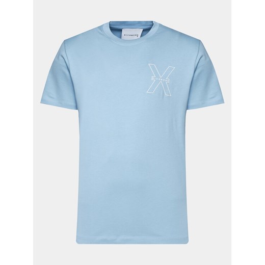 Richmond X T-Shirt Rached UMP24031TS Błękitny Regular Fit ze sklepu MODIVO w kategorii T-shirty męskie - zdjęcie 182632740