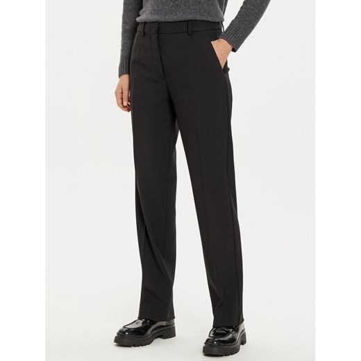 Calvin Klein Spodnie materiałowe K20K207633 Czarny Regular Fit ze sklepu MODIVO w kategorii Spodnie damskie - zdjęcie 182632754
