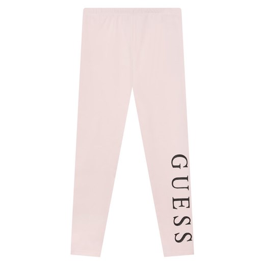 Guess Legginsy J93B11 J1314 Różowy Slim Fit ze sklepu MODIVO w kategorii Spodnie dziewczęce - zdjęcie 182632814