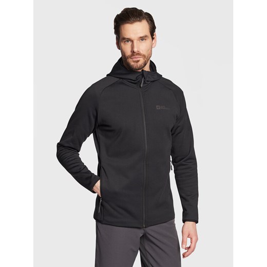 Jack Wolfskin Bluza Baiselberg 1710541 Czarny Regular Fit ze sklepu MODIVO w kategorii Bluzy męskie - zdjęcie 182632834