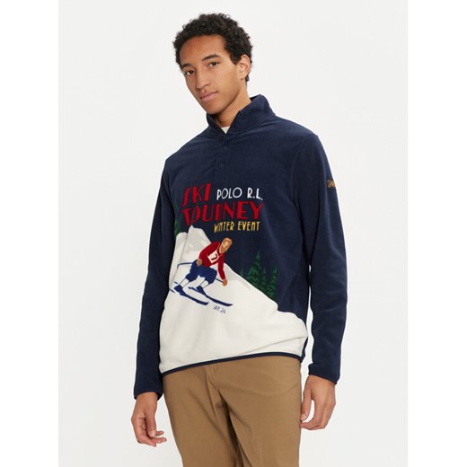 Polo Ralph Lauren Polar 710952219001 Granatowy Regular Fit ze sklepu MODIVO w kategorii Bluzy męskie - zdjęcie 182632854
