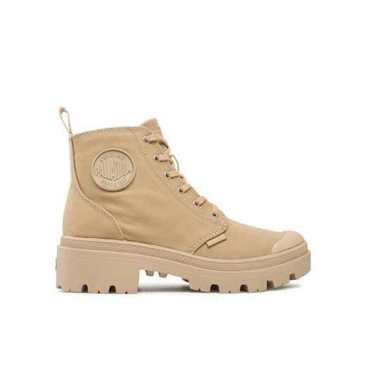 Palladium Trapery Pallabase Twill 96907-227-M Beżowy ze sklepu MODIVO w kategorii Workery damskie - zdjęcie 182632981