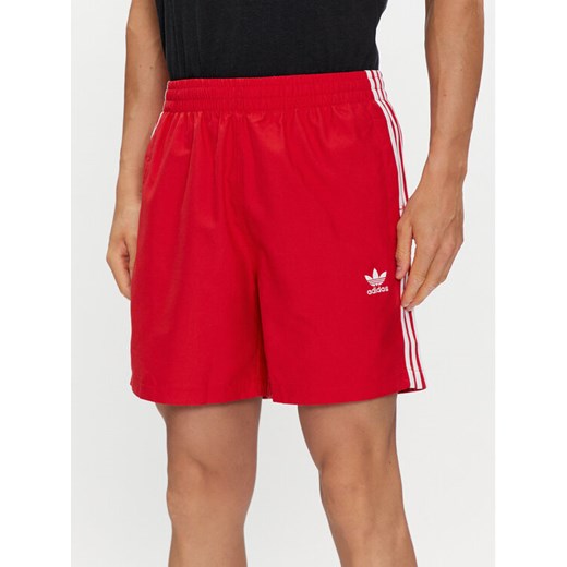 adidas Szorty kąpielowe Originals Adicolor 3-Stripes Swim Shorts H44768 Czerwony ze sklepu MODIVO w kategorii Kąpielówki - zdjęcie 182632984