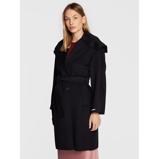 Marella Płaszcz wełniany Harden 30160228 Granatowy Regular Fit ze sklepu MODIVO w kategorii Płaszcze damskie - zdjęcie 182633013