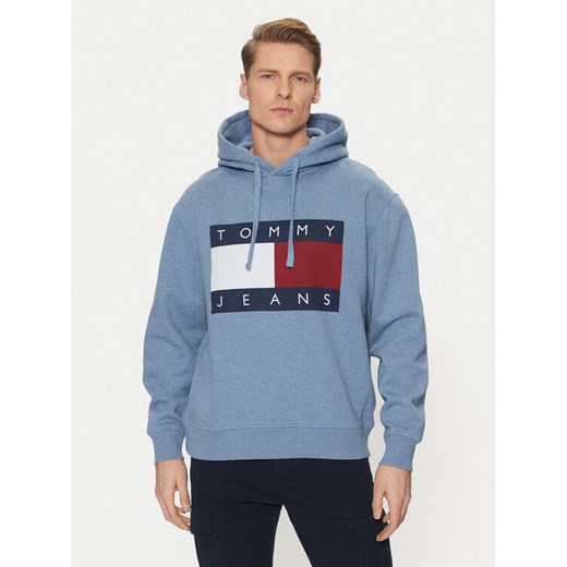 Tommy Jeans Bluza Flag DM0DM21174 Niebieski Regular Fit ze sklepu MODIVO w kategorii Bluzy męskie - zdjęcie 182633123