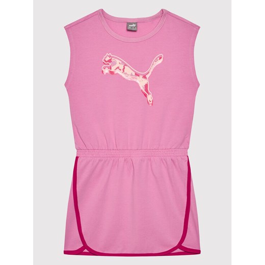 Puma Sukienka codzienna Alpha 846940 Różowy Relaxed Fit ze sklepu MODIVO w kategorii Sukienki dziewczęce - zdjęcie 182633134