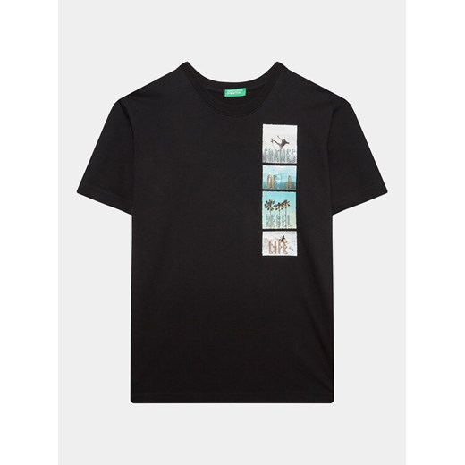 United Colors Of Benetton T-Shirt 3096C10BL Czarny Regular Fit ze sklepu MODIVO w kategorii T-shirty chłopięce - zdjęcie 182633164