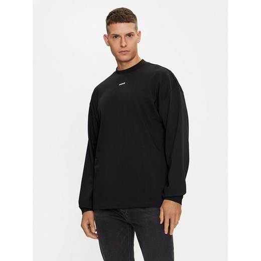 Hugo Bluza Daposo 50511029 Czarny Relaxed Fit ze sklepu MODIVO w kategorii Bluzy męskie - zdjęcie 182633204