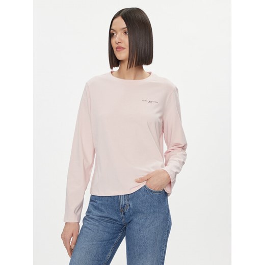 Tommy Hilfiger Bluzka Mini Corp Logo WW0WW39784 Różowy Relaxed Fit Tommy Hilfiger XS MODIVO