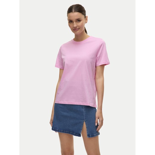 Vero Moda T-Shirt Paulina 10316991 Różowy Regular Fit ze sklepu MODIVO w kategorii Bluzki damskie - zdjęcie 182633282