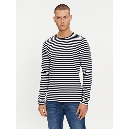 Tommy Hilfiger Longsleeve MW0MW10804 Granatowy Slim Fit ze sklepu MODIVO w kategorii T-shirty męskie - zdjęcie 182633321