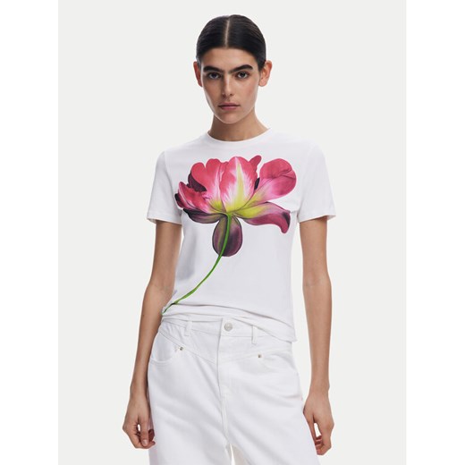 Desigual T-Shirt Plata 25SWTK24 Écru Regular Fit Desigual S MODIVO