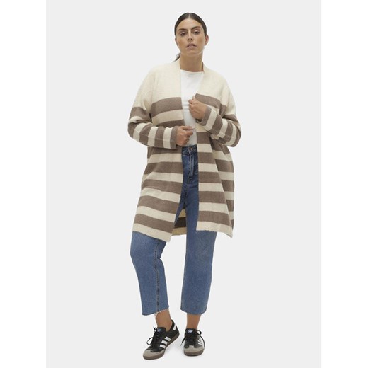 Vero Moda Curve Kardigan 10291296 Beżowy Regular Fit ze sklepu MODIVO w kategorii Swetry damskie - zdjęcie 182633431