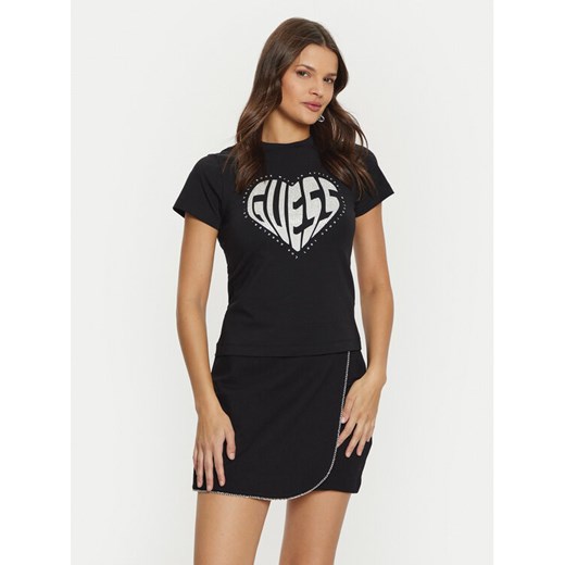 Guess T-Shirt V5RI08 J1314 Czarny Slim Fit ze sklepu MODIVO w kategorii Bluzki damskie - zdjęcie 182633512