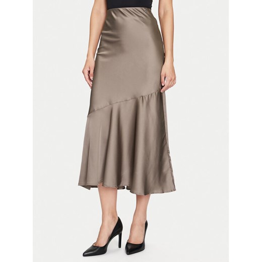 Guess Spódnica midi New Linda W4YD1B WF1T2 Brązowy Regular Fit ze sklepu MODIVO w kategorii Spódnice - zdjęcie 182633604