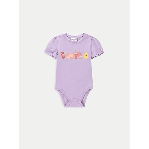 Coccodrillo Body dziecięce WC4112201OWN Fioletowy ze sklepu MODIVO w kategorii Body niemowlęce - zdjęcie 182633653