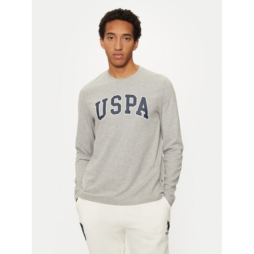 U.S. Polo Assn. Longsleeve MUP2184 Szary Regular Fit ze sklepu MODIVO w kategorii T-shirty męskie - zdjęcie 182633670
